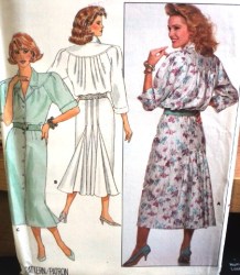 4721 STRT BACK GODET BUTTON DRESS LENGTHS PATTERN 12